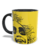 CANECA XÍCARA BEETLEJUICE AMARELA E PRETA TIM BURTON FILME