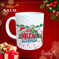 CANECA XÍCARA NATAL FAMILIA CAPIVARINHA TUDO EM AMOR 26 na internet