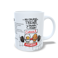 CANECA XÍCARA NAMORADOS CASAL NEGROS FITNESS NA DUVIDA TREINE na internet