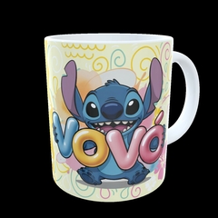 CANECA XÍCARA STITCH FAMILIA FELIZ ANIVERSÁRIO VÓ - loja online