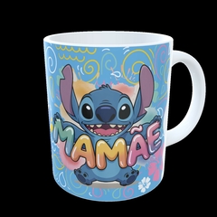 Imagem do CANECA XÍCARA STITCH FAMILIA FELIZ ANIVERSÁRIO MÃE