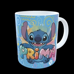 Imagem do CANECA XÍCARA STITCH FAMILIA FELIZ ANIVERSÁRIO PRIMA