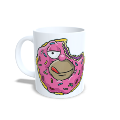 CANECA XÍCARA ROSQUINHAS ROSA HOMER SIMPSONS SITCOM ANIMAÇÃO - loja online