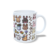 CANECA XÍCARA PÁSCOA OVINHOS COELHINHOS CHOCOLATES FLORES