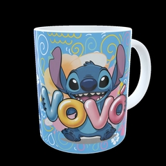 Imagem do CANECA XÍCARA STITCH FAMILIA FELIZ ANIVERSÁRIO VÓ