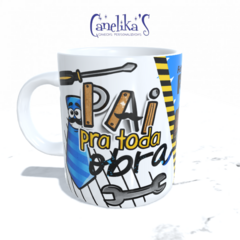 CANECA XÍCARA PAI PRA TODA A OBRA AMO VOCÊ COM FOTO 36