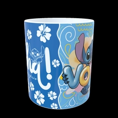 CANECA XÍCARA STITCH FAMILIA FELIZ ANIVERSÁRIO VÓ