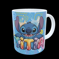 Imagem do CANECA XÍCARA STITCH FAMILIA FELIZ ANIVERSÁRIO TIA