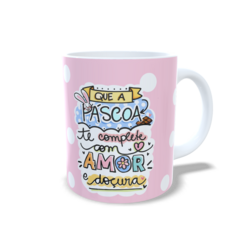 CANECA XÍCARA PÁSCOA BONEQUINHA QUE A PÁSCOA TE COMPLETE na internet