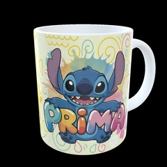 CANECA XÍCARA STITCH FAMILIA FELIZ ANIVERSÁRIO PRIMA - loja online