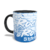 CANECA XÍCARA COLEÇÃO STITCH ROCK ROLL ROSA AZUL 13