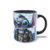 CANECA XÍCARA COLEÇÃO STITCH ROCK ROLL ROSA AZUL 13 - loja online