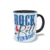 CANECA XÍCARA COLEÇÃO STITCH ROCK ROLL ROSA AZUL 16