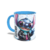 CANECA XÍCARA COLEÇÃO STITCH ROCK ROLL ROSA AZUL 16 - comprar online
