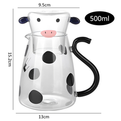 Jarra e Caneca de Vidro de Vaca - loja online