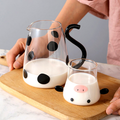 Jarra e Caneca de Vidro de Vaca - comprar online