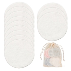 Kit/12 Almofadas Removedoras de Maquiagem Reutilizáveis