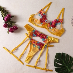 Conjunto Lingerie flowers - loja online