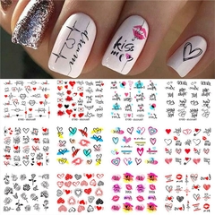 Decalque de Unhas 12 Designs Letras - loja online