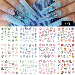 Decalque de Unhas 12 Designs Flores - Pureza Cósmica