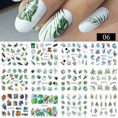 Decalque de Unhas 12 Designs Flores