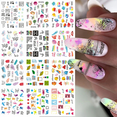 Decalque de Unhas 12 Designs Letras - comprar online
