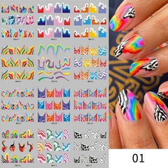 Decalque de Unhas 12 Designs Geométrico - comprar online