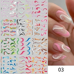 Decalque de Unhas 12 Designs Geométrico na internet