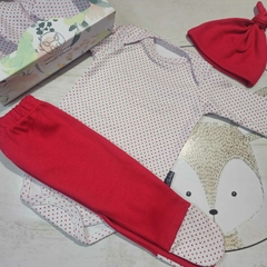 SET AJUAR RECIBIDOR "LUNARES ROJOS"