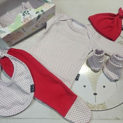 SET AJUAR RECIBIDOR "LUNARES ROJOS" en internet
