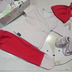 SET AJUAR RECIBIDOR "LUNARES ROJOS" - comprar online
