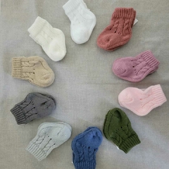 MEDIAS TEJIDAS DE LANA (PACK X 3)