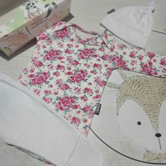 SET AJUAR RECIBIDOR "FLORES FUCSIA"