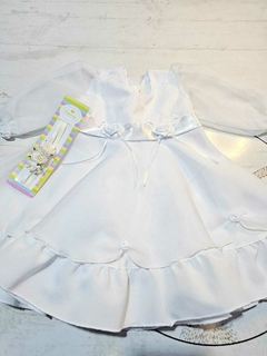 TRAJE DE BEBA CON VESTIDO SIN ABRIGO