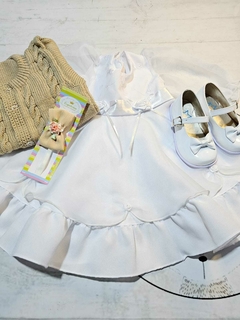 TRAJE DE BEBA CON VESTIDO Y ABRIGO - tienda online