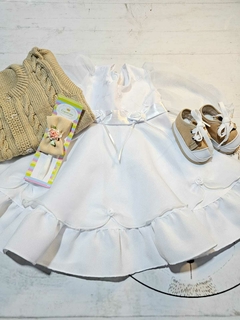 TRAJE DE BEBA CON VESTIDO Y ABRIGO - tienda online