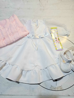 TRAJE DE BEBA CON VESTIDO Y ABRIGO - comprar online