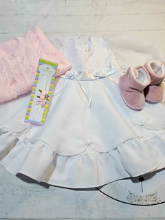 TRAJE DE BEBA CON VESTIDO Y ABRIGO - Bambino bebe