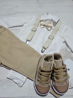 Imagen de TRAJE DE FIESTA DE BEBE BEIGE SIN ABRIGO