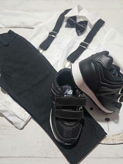 TRAJE DE FIESTA DE BEBE NEGRO SIN ABRIGO