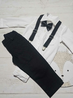 TRAJE DE FIESTA DE BEBE NEGRO SIN ABRIGO