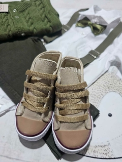 TRAJE DE FIESTA DE BEBE VERDE OLIVA CON ABRIGO - tienda online