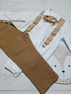 TRAJE DE FIESTA DE BEBE AVELLANA SIN ABRIGO