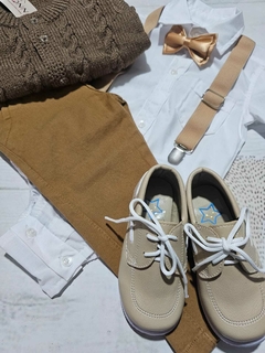 TRAJE DE FIESTA DE BEBE AVELLANA CON ABRIGO - tienda online