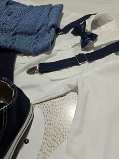 TRAJE DE FIESTA DE BEBE AZUL MARINO CON ABRIGO - Bambino bebe