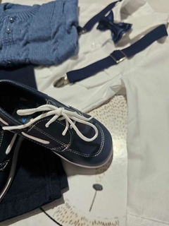 TRAJE DE FIESTA DE BEBE AZUL MARINO CON ABRIGO