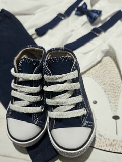 TRAJE DE FIESTA DE BEBE AZUL MARINO SIN ABRIGO - tienda online