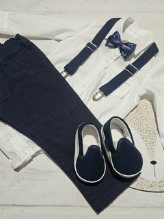 TRAJE DE FIESTA DE BEBE AZUL MARINO SIN ABRIGO - comprar online
