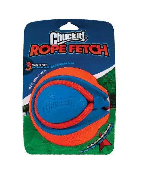Bola com Corda Rope Fetch - Chuckit