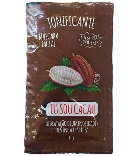 Máscara Facial Tonificante Cacau Sachê 8g - Super Poderes